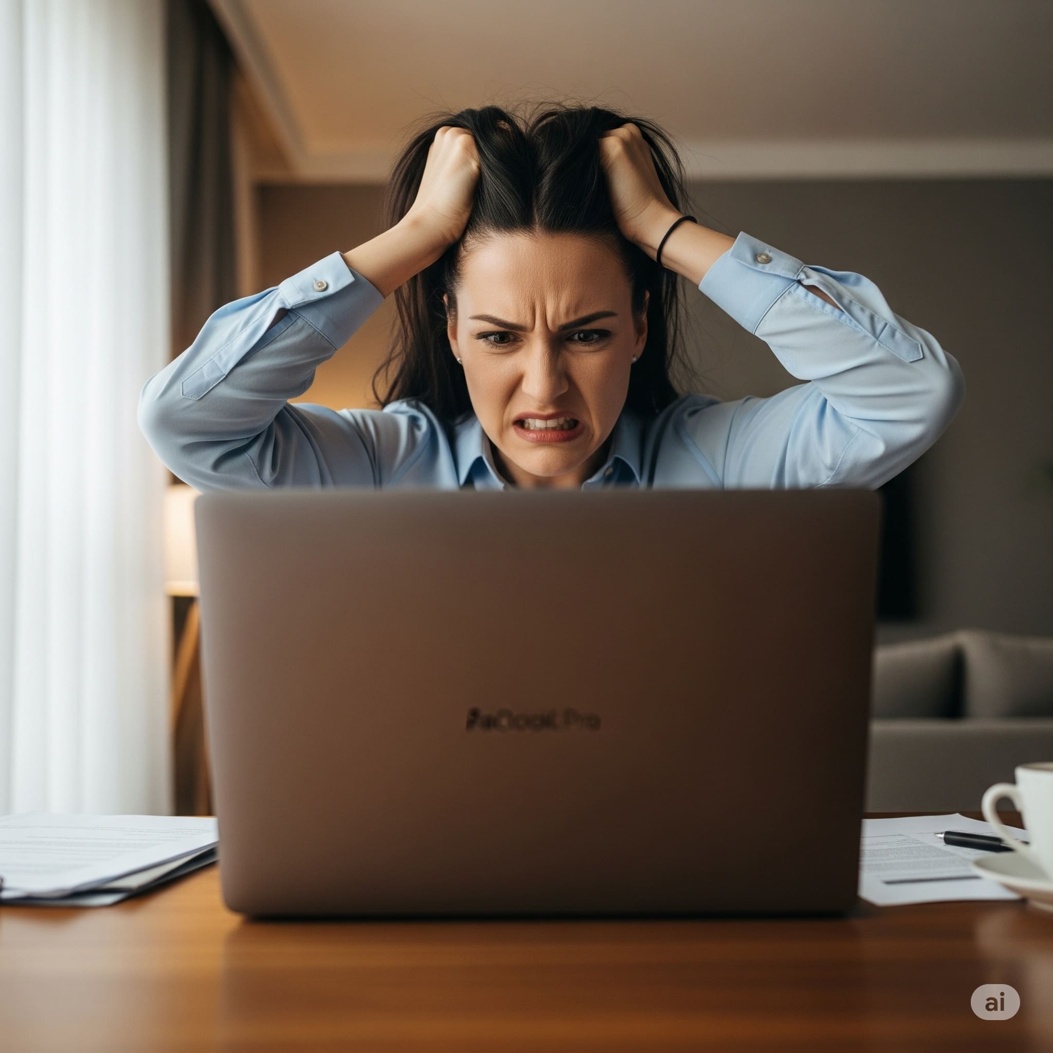 image décrivant une femme qui n'a pas le résultat qu'elle souhaite avec ChatGPT