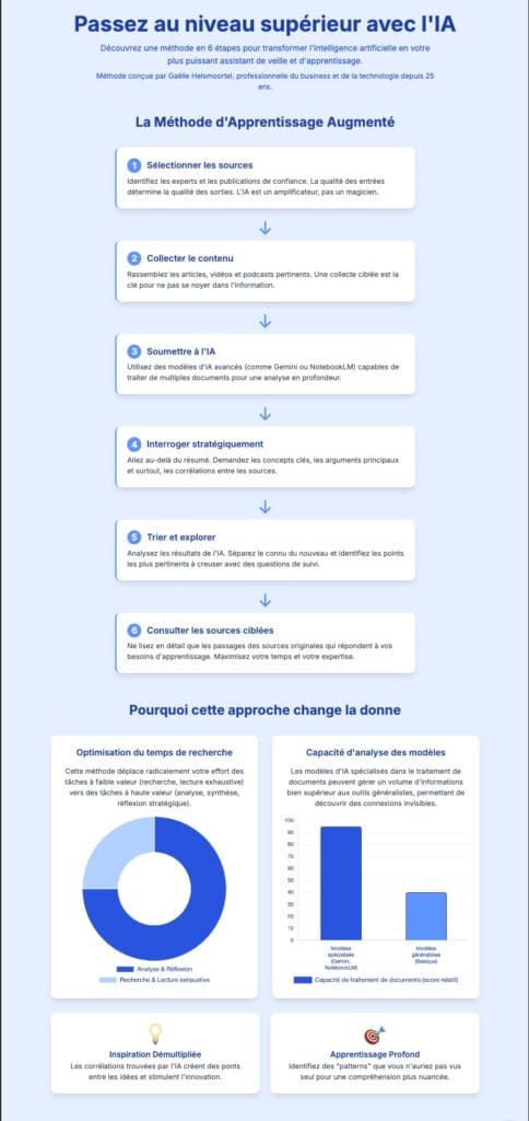infographie sur les étapes de la veille par l'IA